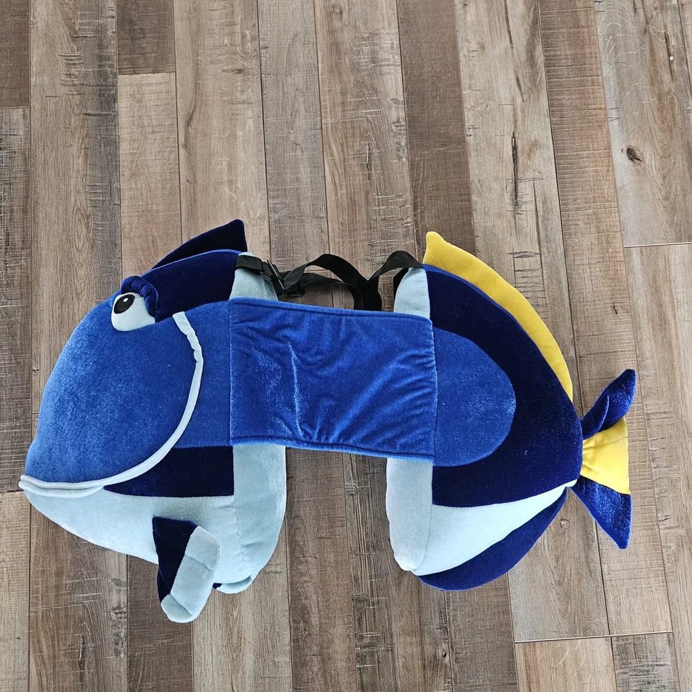 Blue and Yellow Fish-Shaped Pet Carrier